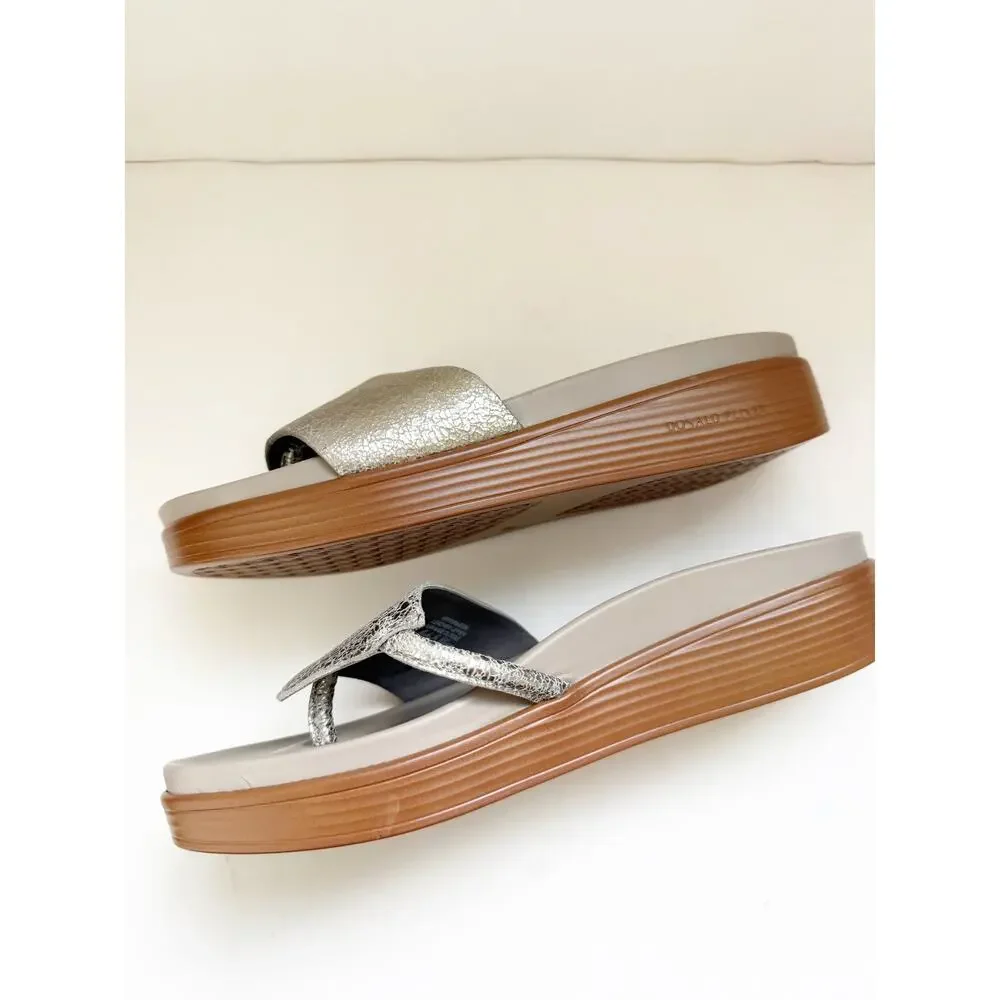 Donald Pliner NWOB Fifi Leather Sandal Light Taupe 8.5 Shoe